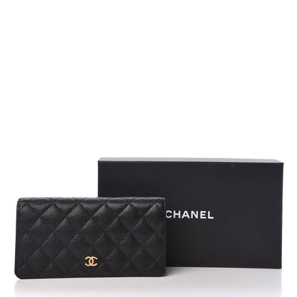 Chanel Caviar Quilted Yen Wallet Black 10 of 10