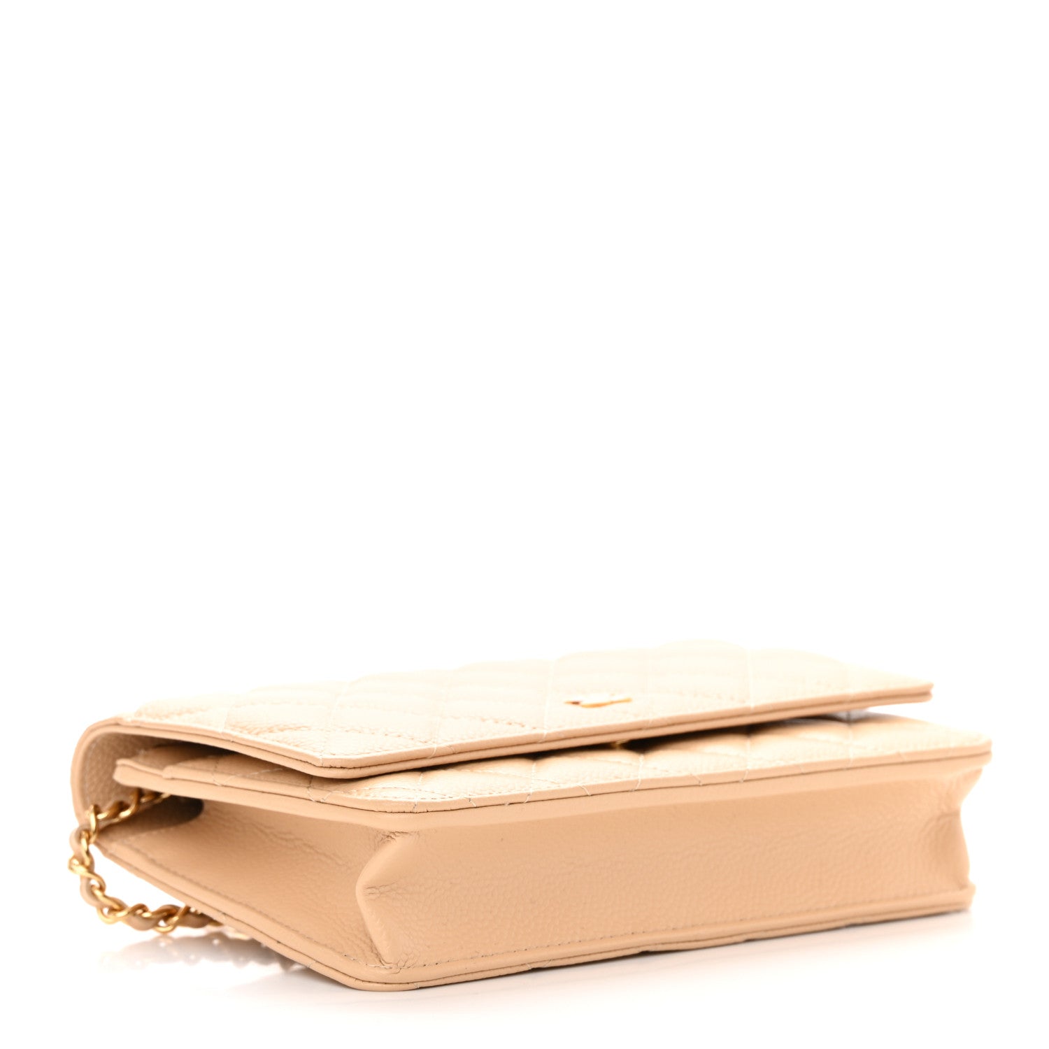 Chanel Caviar Quilted Wallet On Chain WOC Beige 4 of 16