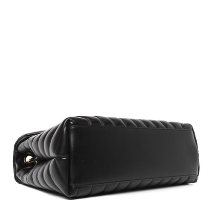 Saint Laurent Calfskin Y Quilted Monogram Medium Loulou Chain Satchel Black 4 of 10