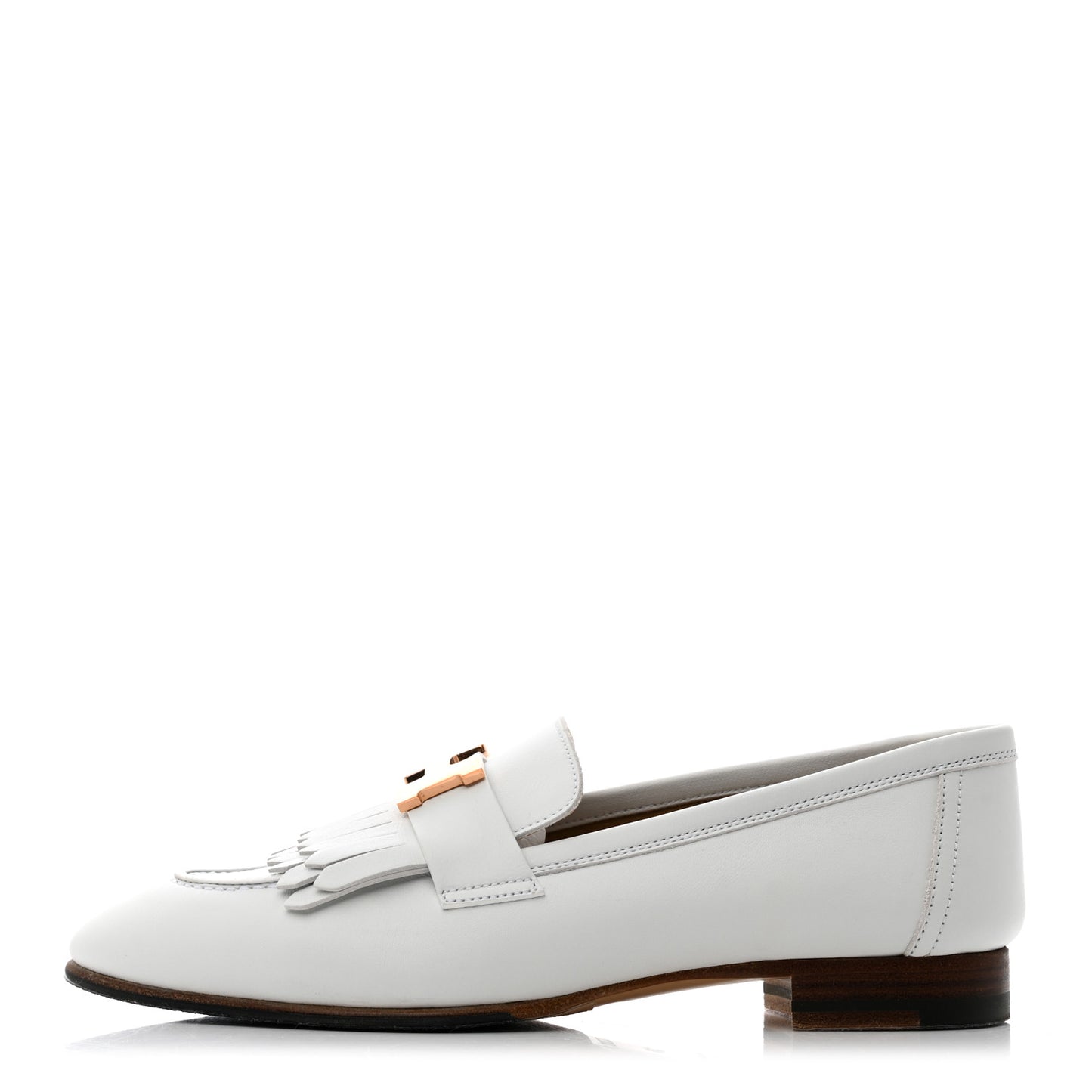 Calfskin Womens Royal Loafers 36 White