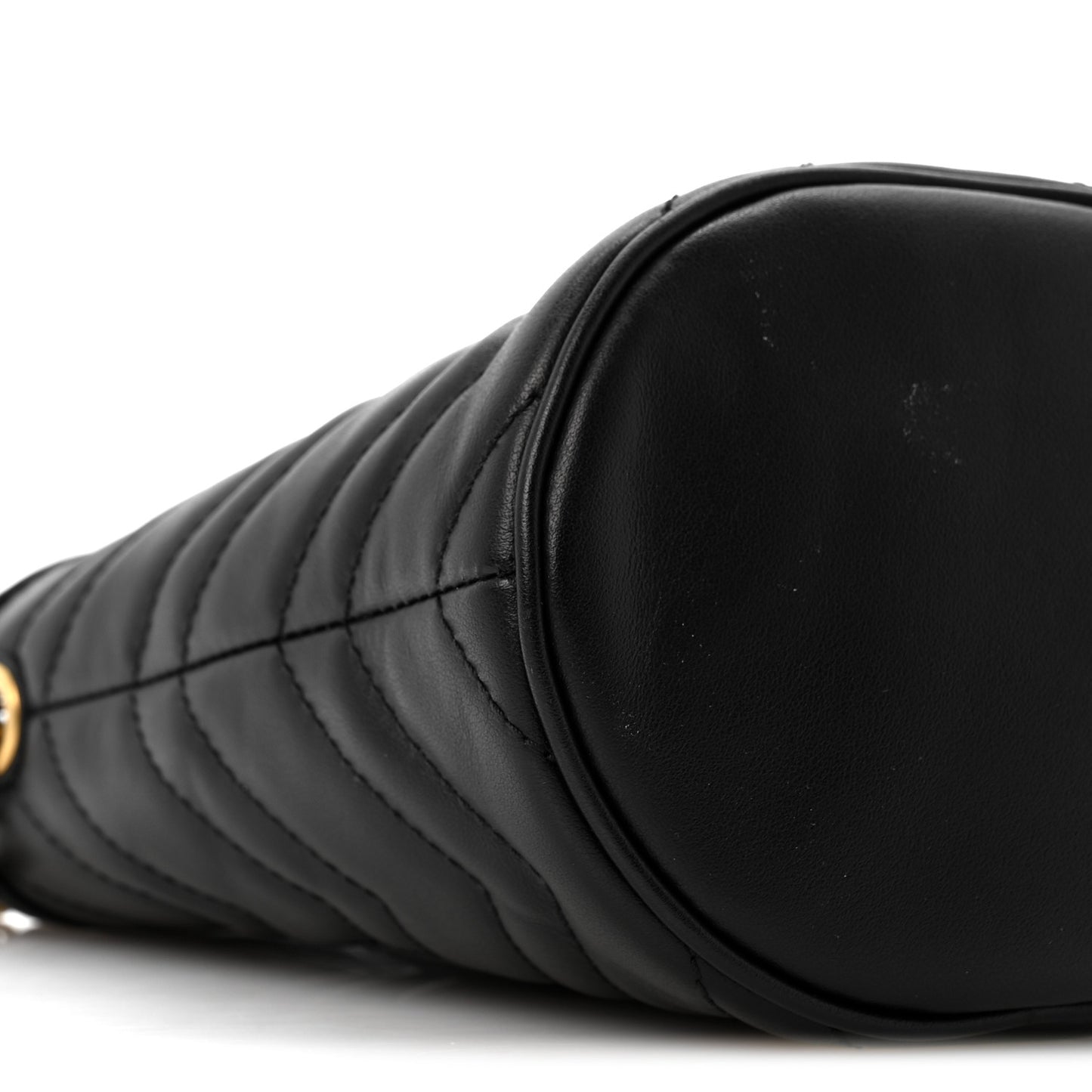 Calfskin Matelasse Mini GG Marmont 2.0 Bucket Bag Black