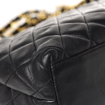 Chanel Lambskin Quilted Shopping Tote Black 13 of 18