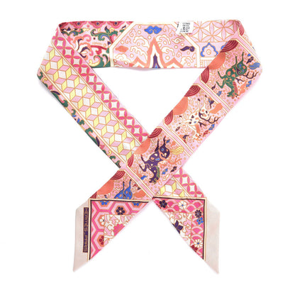 Hermes Silk Collections Imperiales Twilly Beige Rose Vert 1 of 6
