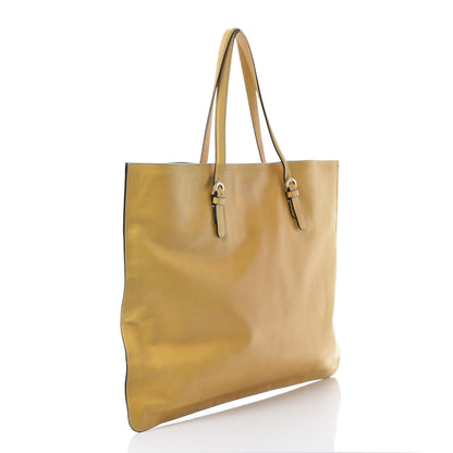 Lanvin Calfskin Turnlock Flat Tote Jaune 3 of 12