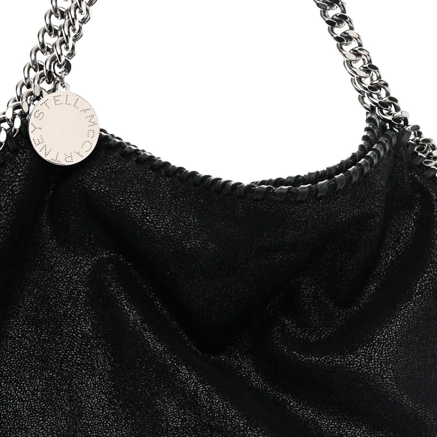 Stella McCartney Shaggy Deer Falabella Fold Over Tote Black 9 of 11