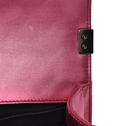 Chanel Metallic Patent Calfskin Quilted Medium Boy Flap Pink 15 of 17