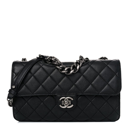 Chanel Goatskin Quilted Large Perfect Edge Flap Black 1 of 10