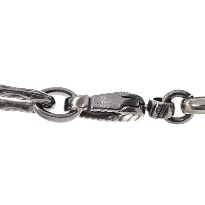 Gucci Sterling Silver Textured Interlocking G Pendant Necklace 4 of 5