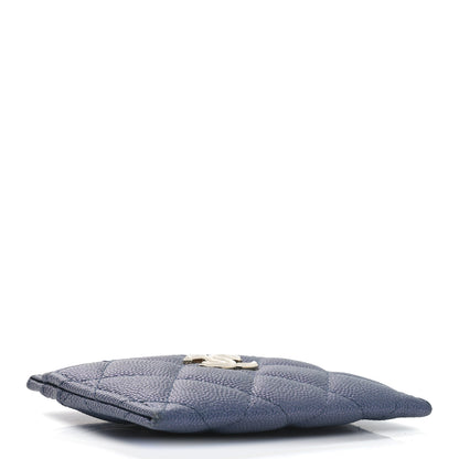 Chanel Iridescent Caviar Quilted Card Holder Blue Fonce 4 of 9