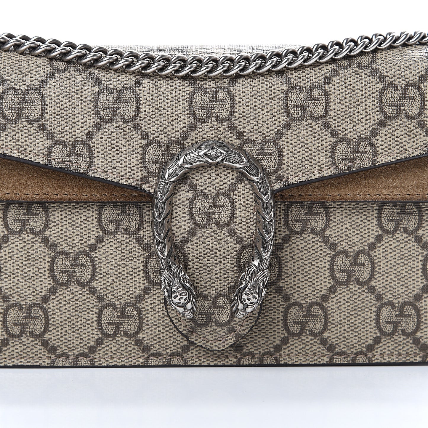 GG Supreme Monogram Super Mini Dionysus Shoulder Bag Taupe