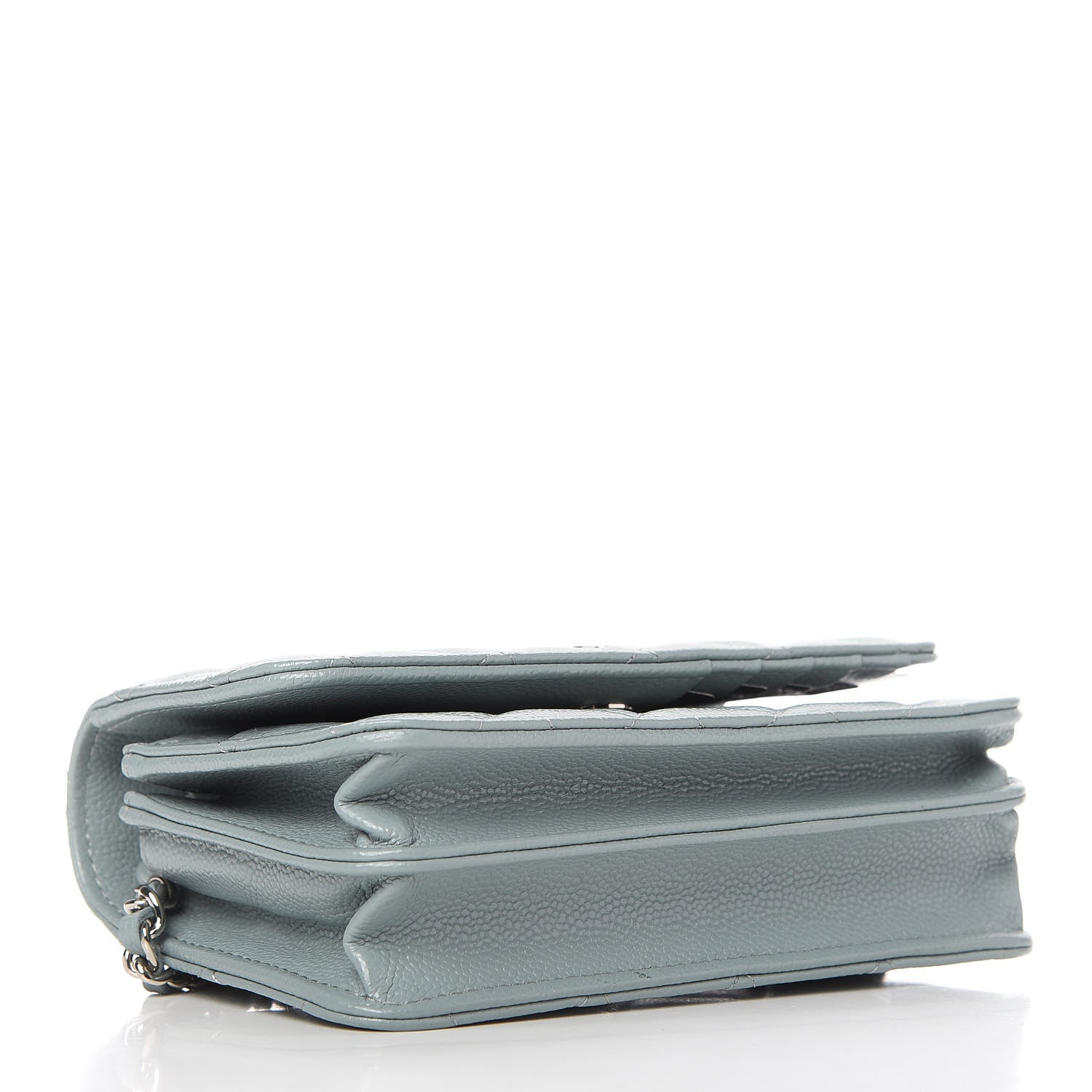 Chanel Caviar Quilted Mini Wallet On Chain WOC Blue 4 of 10