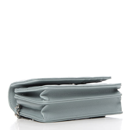 Chanel Caviar Quilted Mini Wallet On Chain WOC Blue 4 of 10