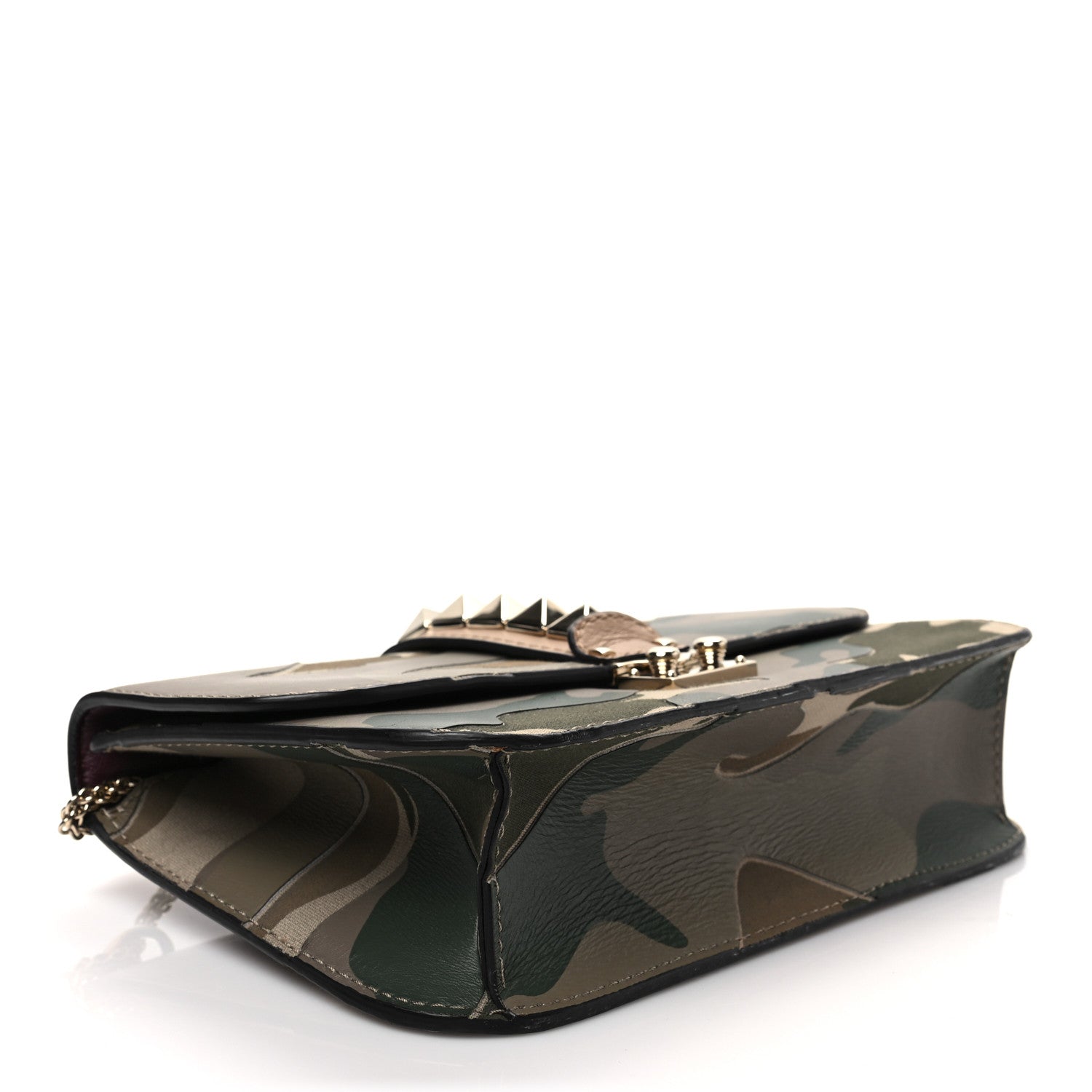 Valentino Garavani Nappa Canvas Camouflage Medium Glam Lock Rockstud Flap Multicolor 3 of 6