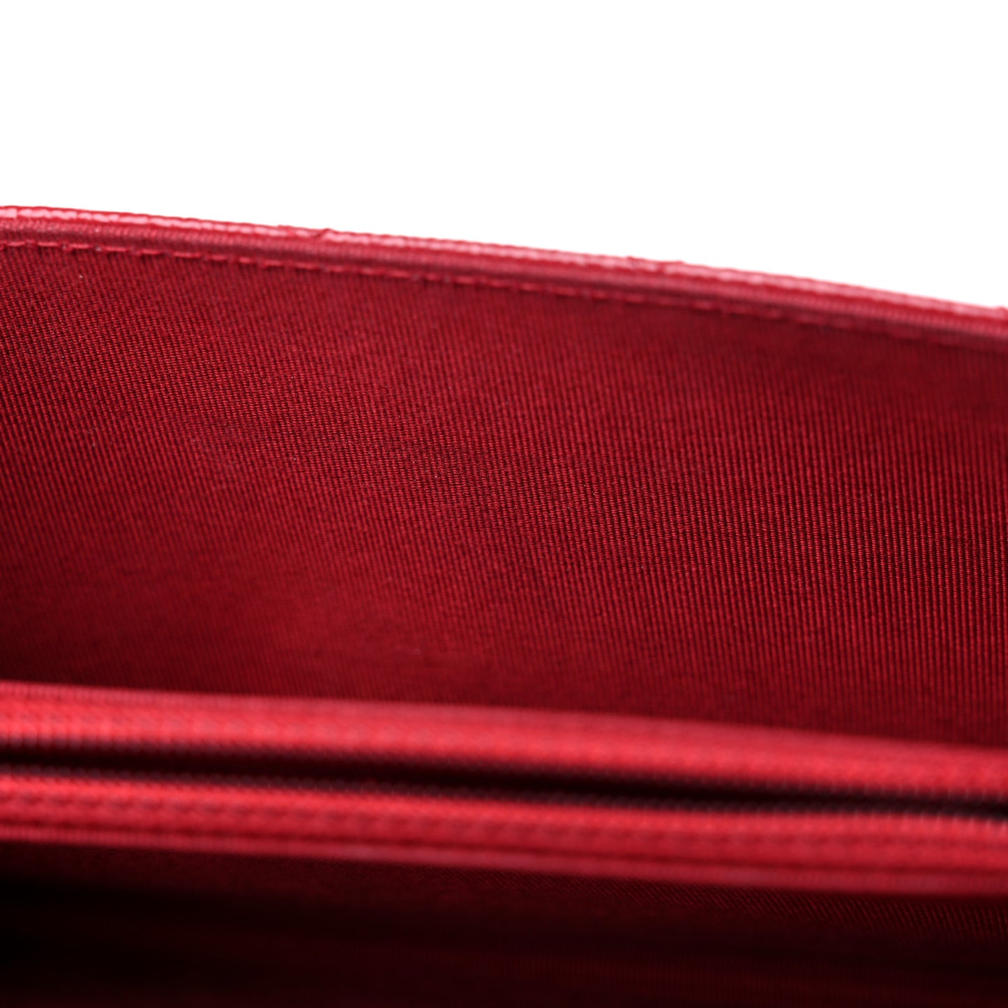 Caviar Quilted Square Wallet On Chain WOC Dark Red