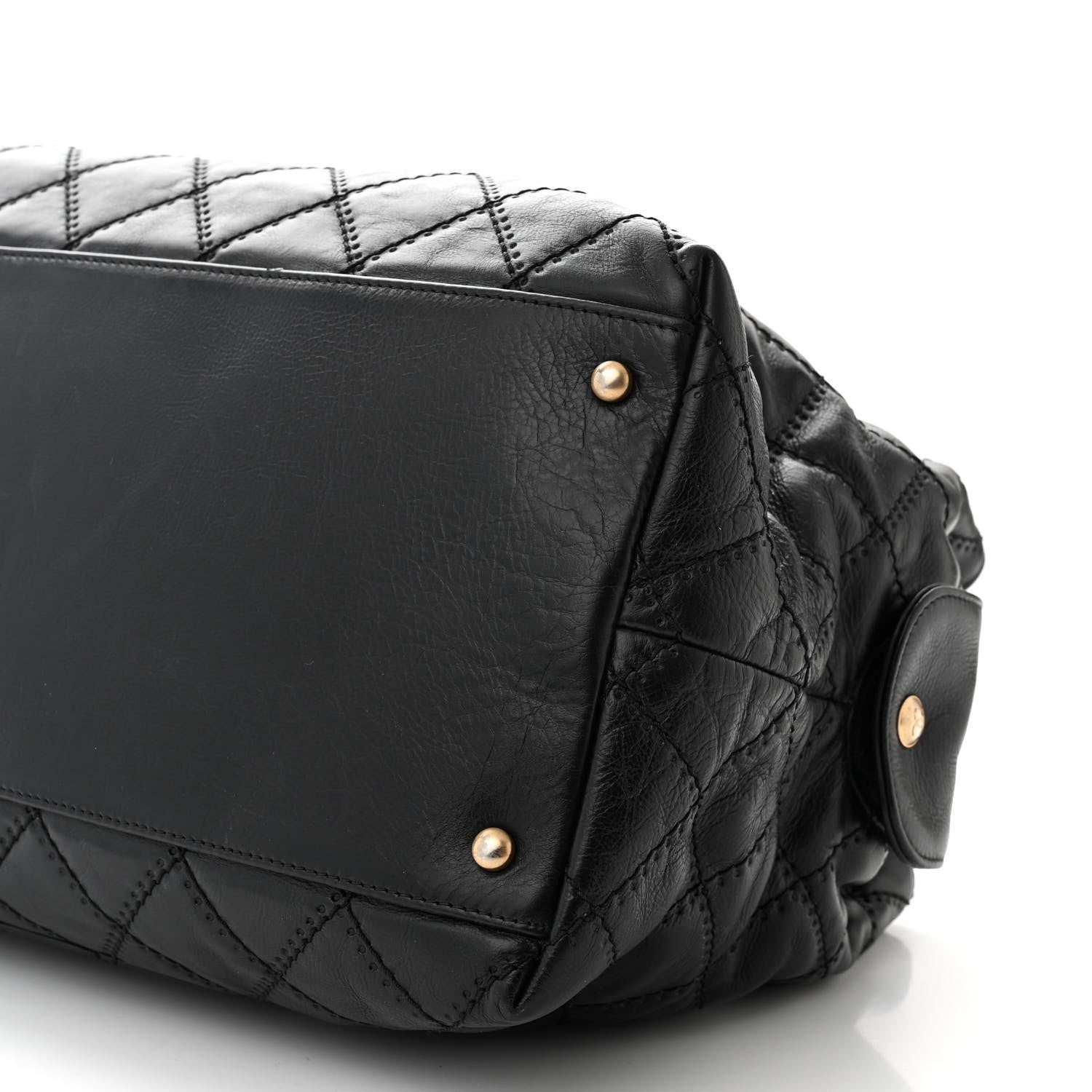 Chanel Calfskin Stitched Medium Retro Chain Tote Black 10 of 13