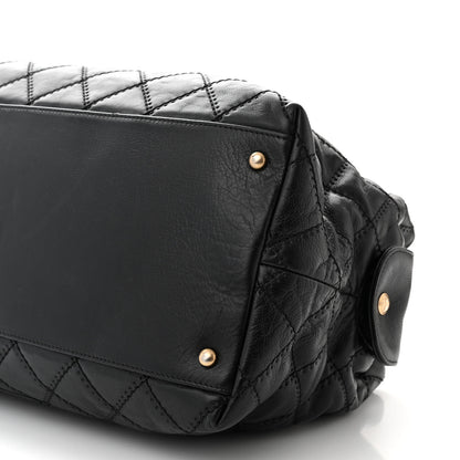 Chanel Calfskin Stitched Medium Retro Chain Tote Black 10 of 13