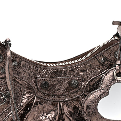 Balenciaga Metallic Agneau Arena Le Cagole Shoulder Bag XS Dark Bronze 9 of 11