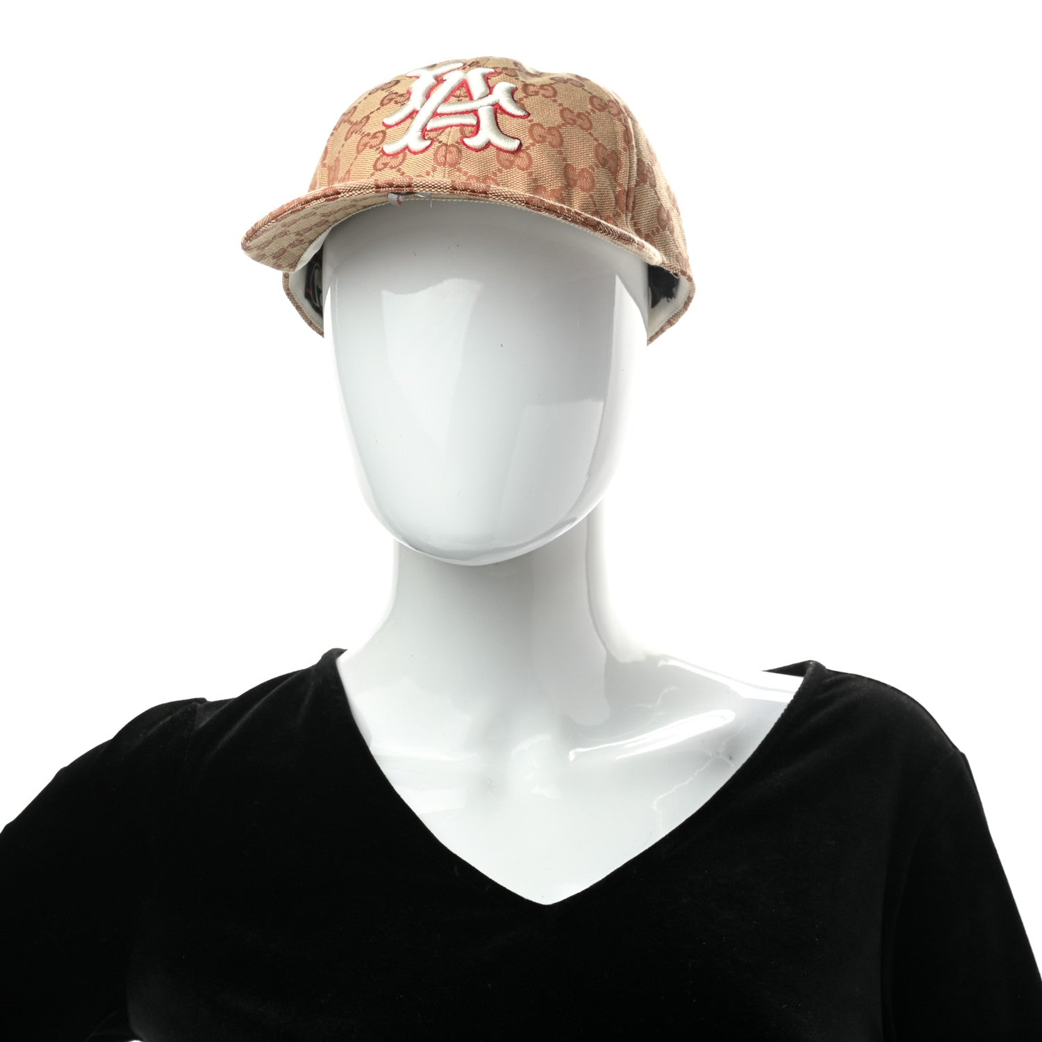 Gucci X MLB Monogram LA Dodgers Baseball Hat 57-61 Beige Ruggine 2 of 11