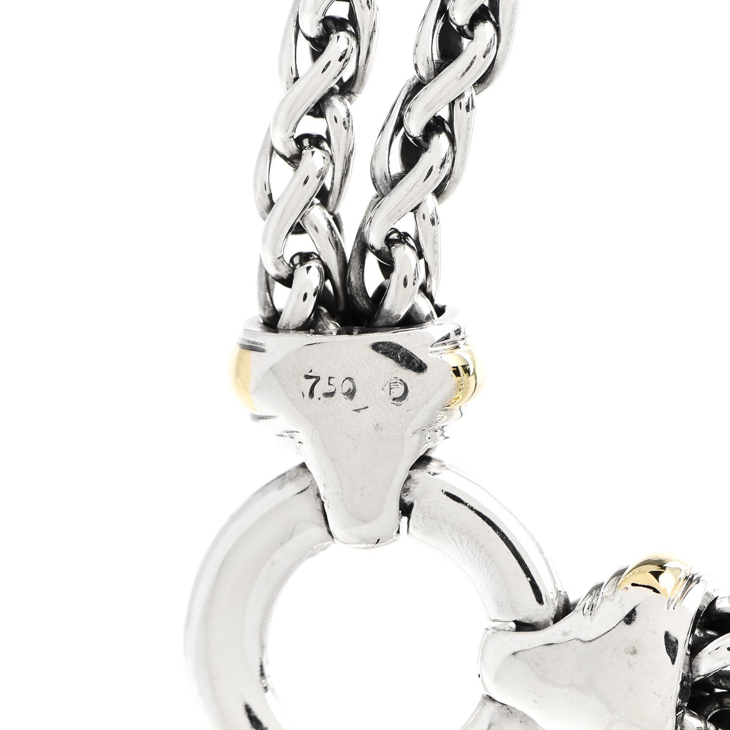 Sterling Silver 18K Yellow Gold 8mm Double Wheat Chain Necklace