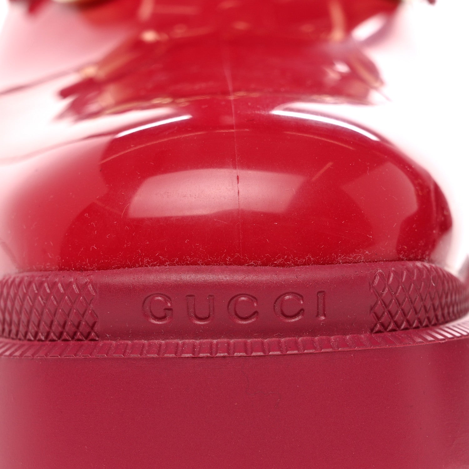 Gucci Rubber Womens Horsebit Ankle Boots 39 Petunia 7 of 8