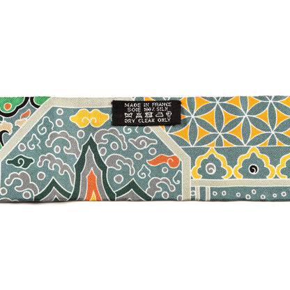 Hermes Silk Collections Imperiales Twilly Black Bouton D'or Vert 4 of 4