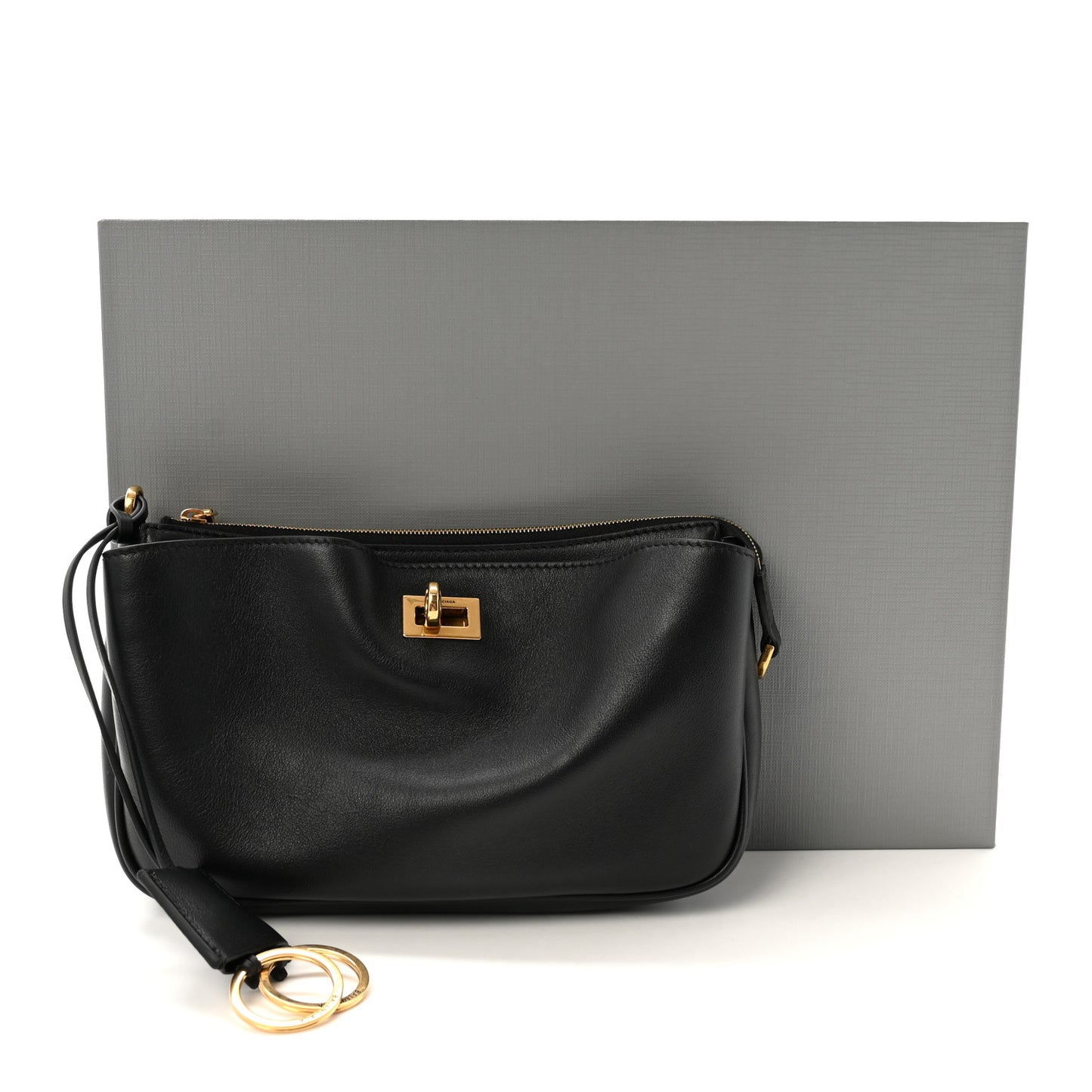 Natural Smooth Calfskin Rodeo Sling Pochette Black