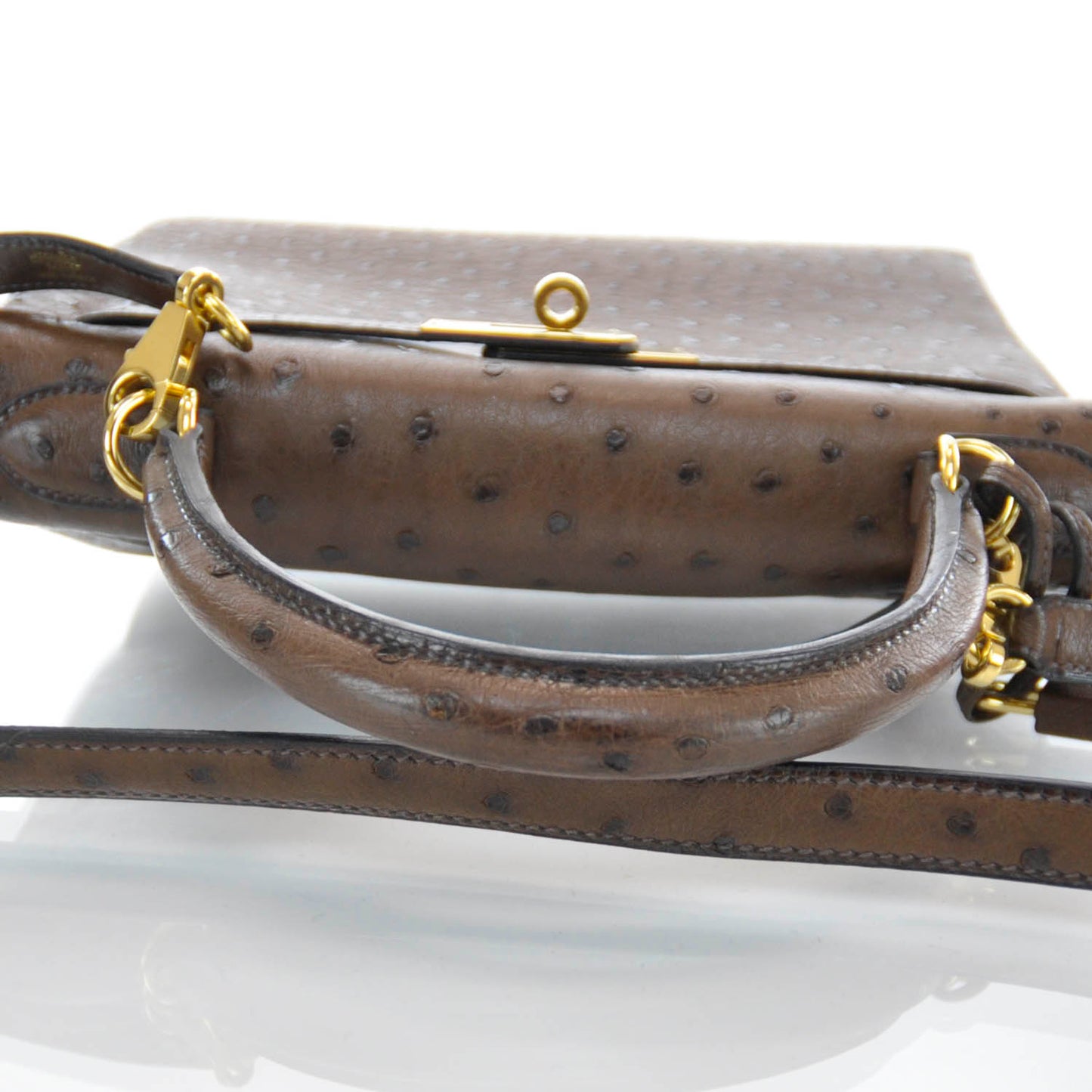 Ostrich Kelly 28 Chocolate