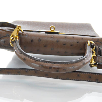 Hermes Ostrich Kelly 28 Chocolate 6 of 9