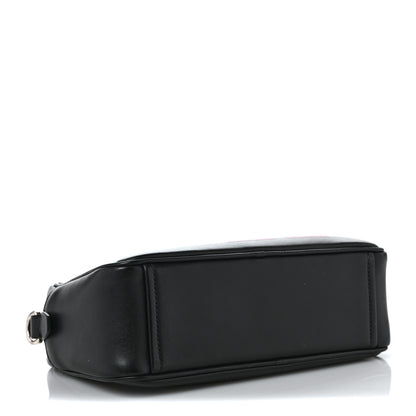 Prada City Calfskin Racing Logo Camera Bag Black Fuxia 4 of 8