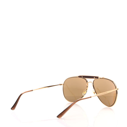 Gucci Bamboo Aviator GG 2235/S Sunglasses Gold 4 of 7