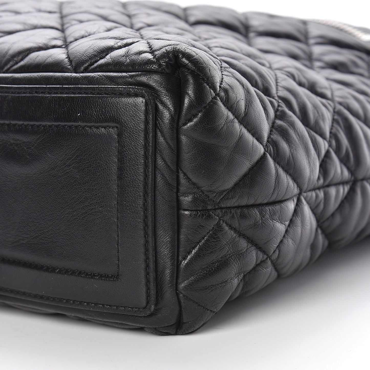 Lambskin Quilted Coco Cocoon Hobo Black