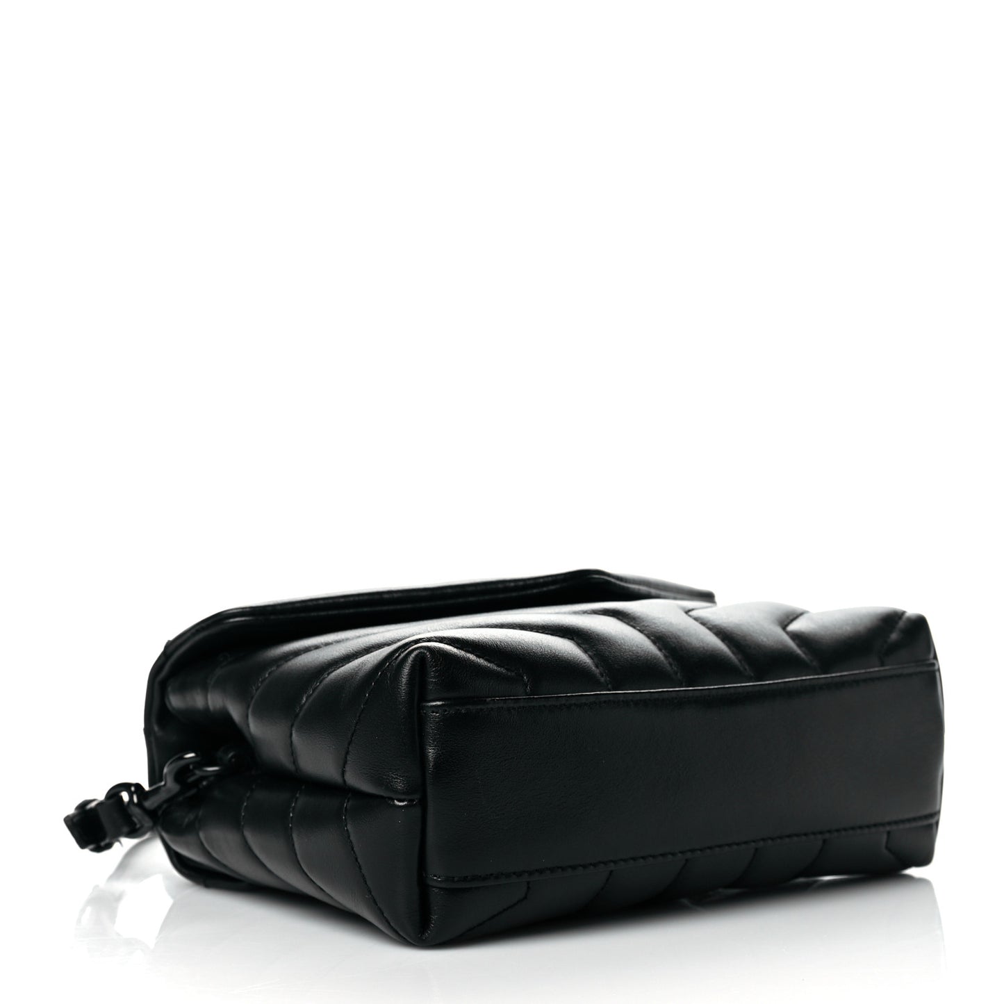 Calfskin Y Quilted Monogram Toy Loulou Crossbody Bag Black