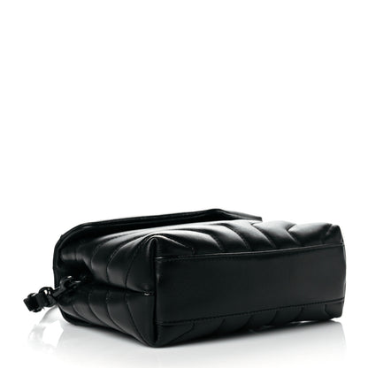 Saint Laurent Calfskin Y Quilted Monogram Toy Loulou Crossbody Bag Black 4 of 13