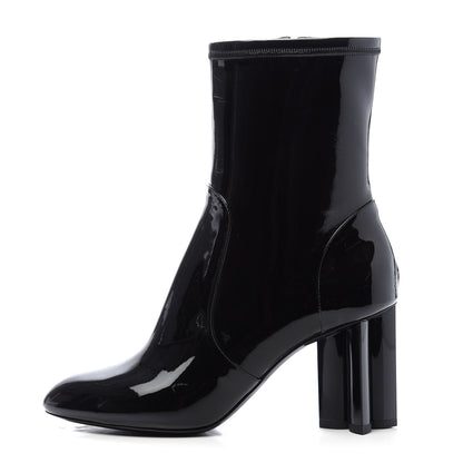 Louis Vuitton Patent Silhouette Ankle Boots 38 Black 1 of 9