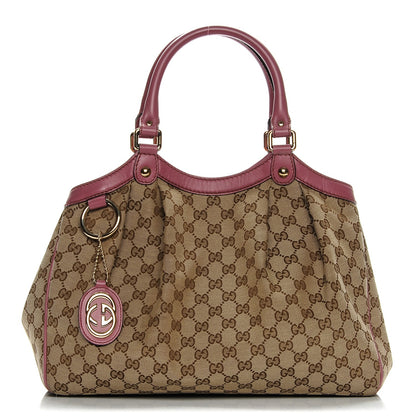 Gucci Monogram Margaux Calfskin Medium Sukey Tote Beige Ebony Vintage Rose 1 of 8