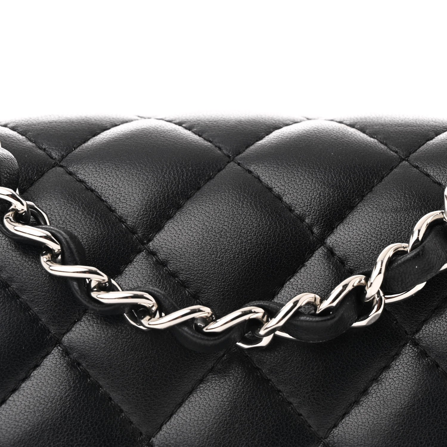 Chanel Lambskin Quilted Mini Square Flap Black 8 of 11