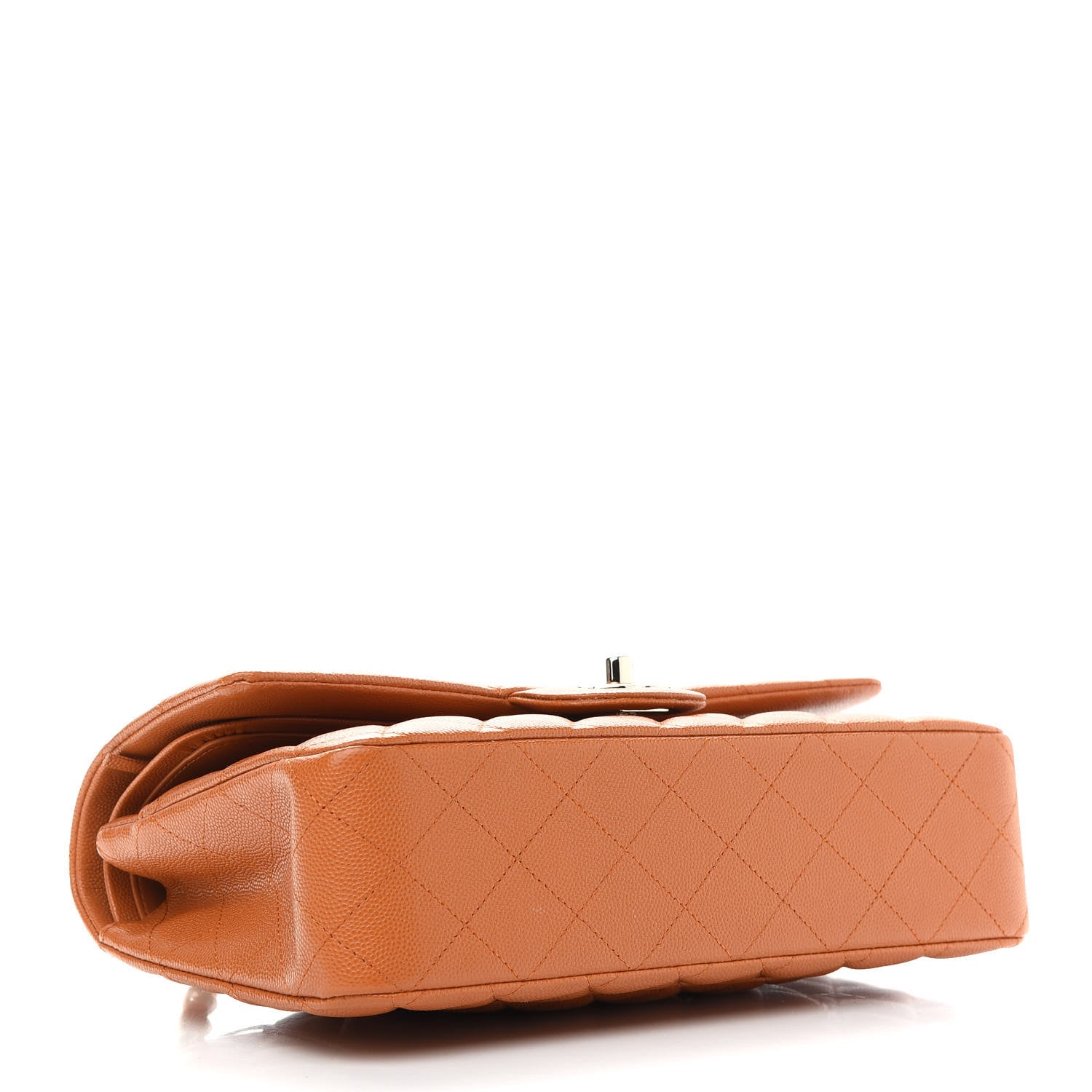 Chanel Caviar Quilted Medium Double Flap Light Brown 4 of 9