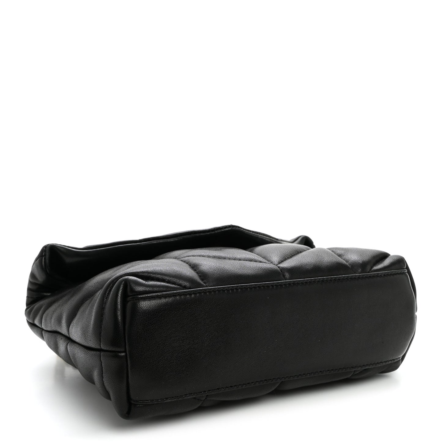Lambskin Quilted Toy Loulou Puffer Monogram Chain Satchel Black