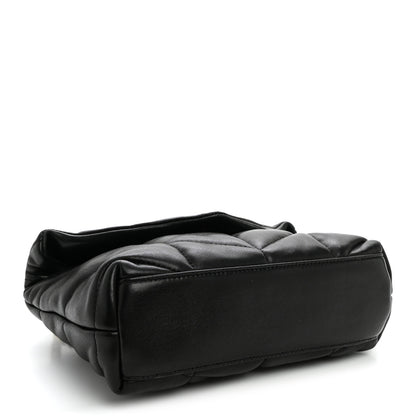 Saint Laurent Lambskin Quilted Toy Loulou Puffer Monogram Chain Satchel Black 3 of 9