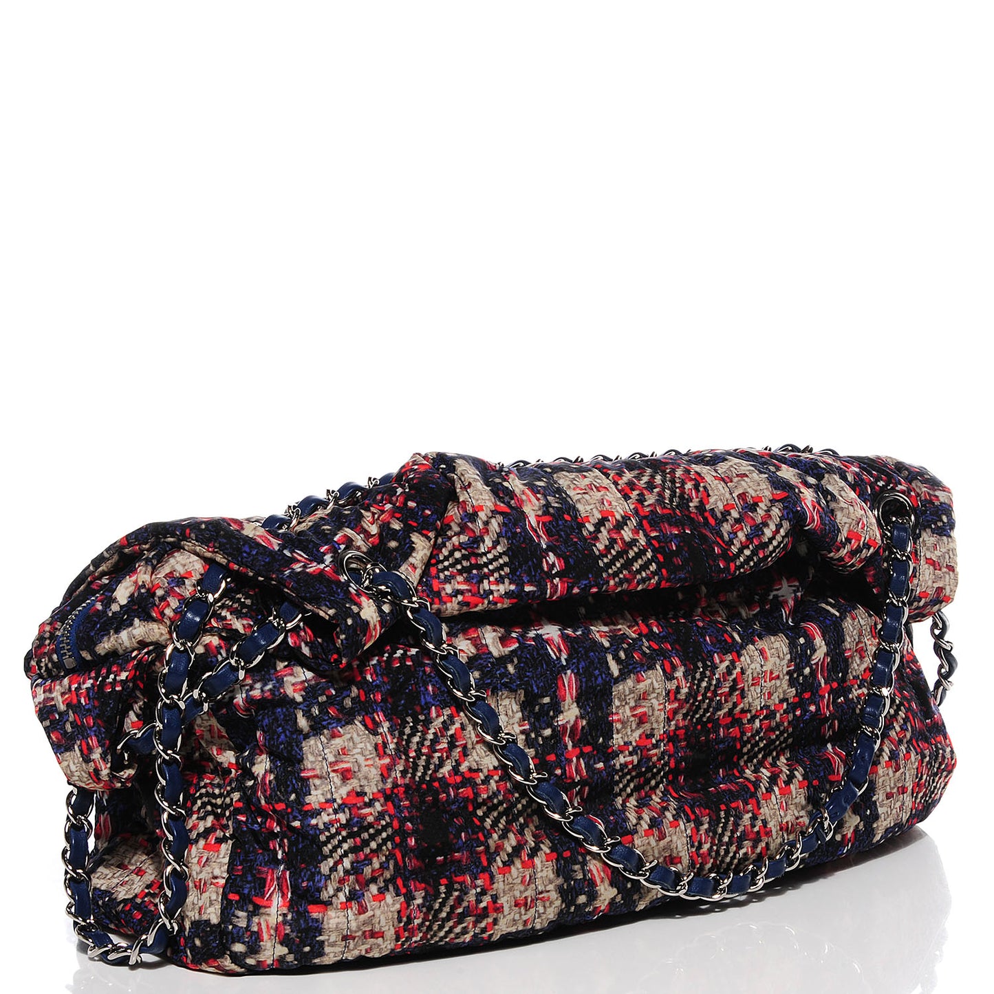 Nylon Tweed Printed Maxi Flap Multicolor