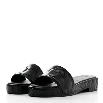 Valentino Garavani Rubber Atelier 03 Rose Edition 25/40mm Platform Slide Sandals 39 Black 3 of 8