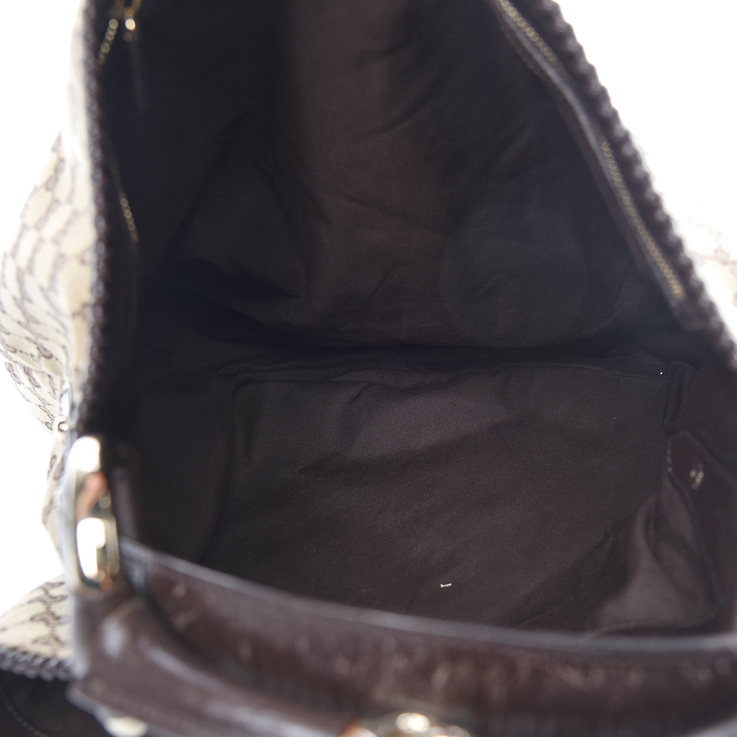 Gucci Monogram Large Horsebit Chain Hobo Dark Brown 5 of 12