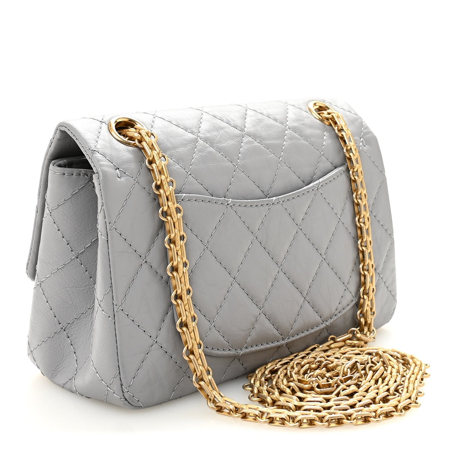 Chanel Aged Calfskin Quilted 2.55 Reissue Mini Flap Grey 3 of 10