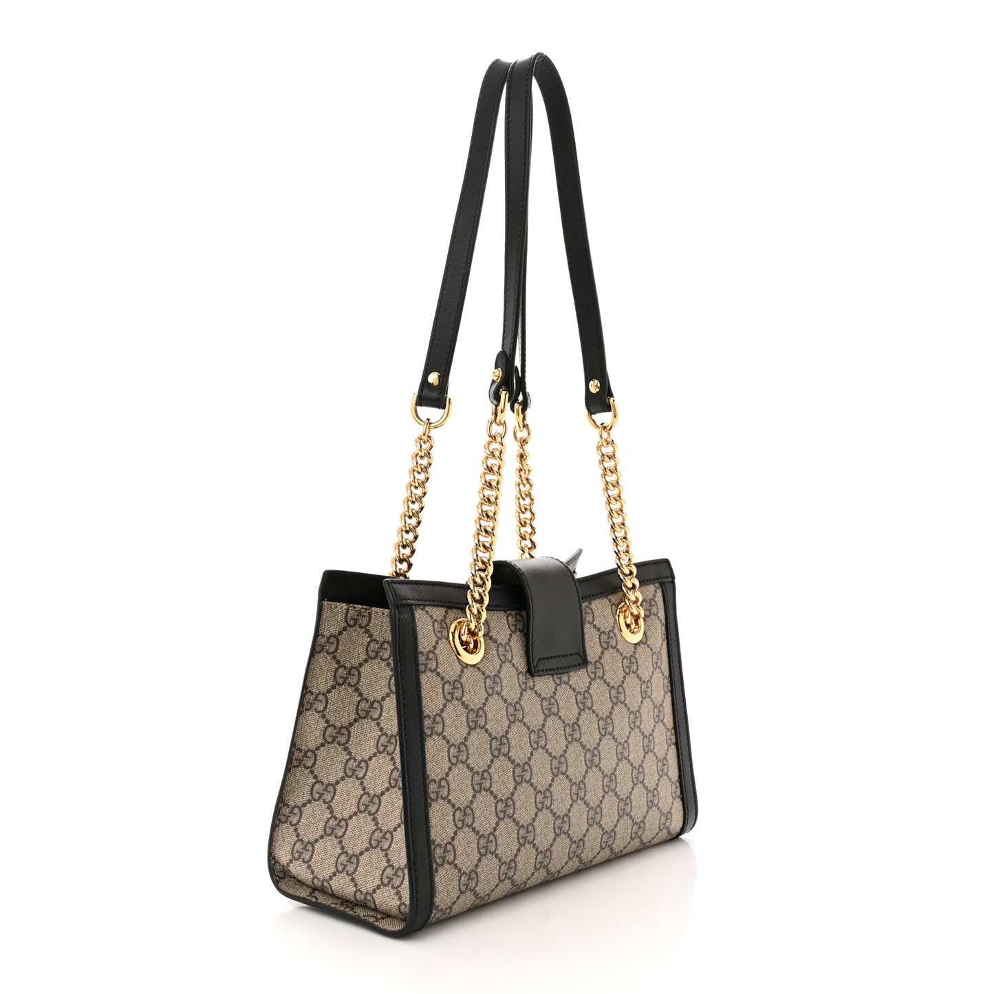 GG Supreme Monogram Small Padlock Tote Black