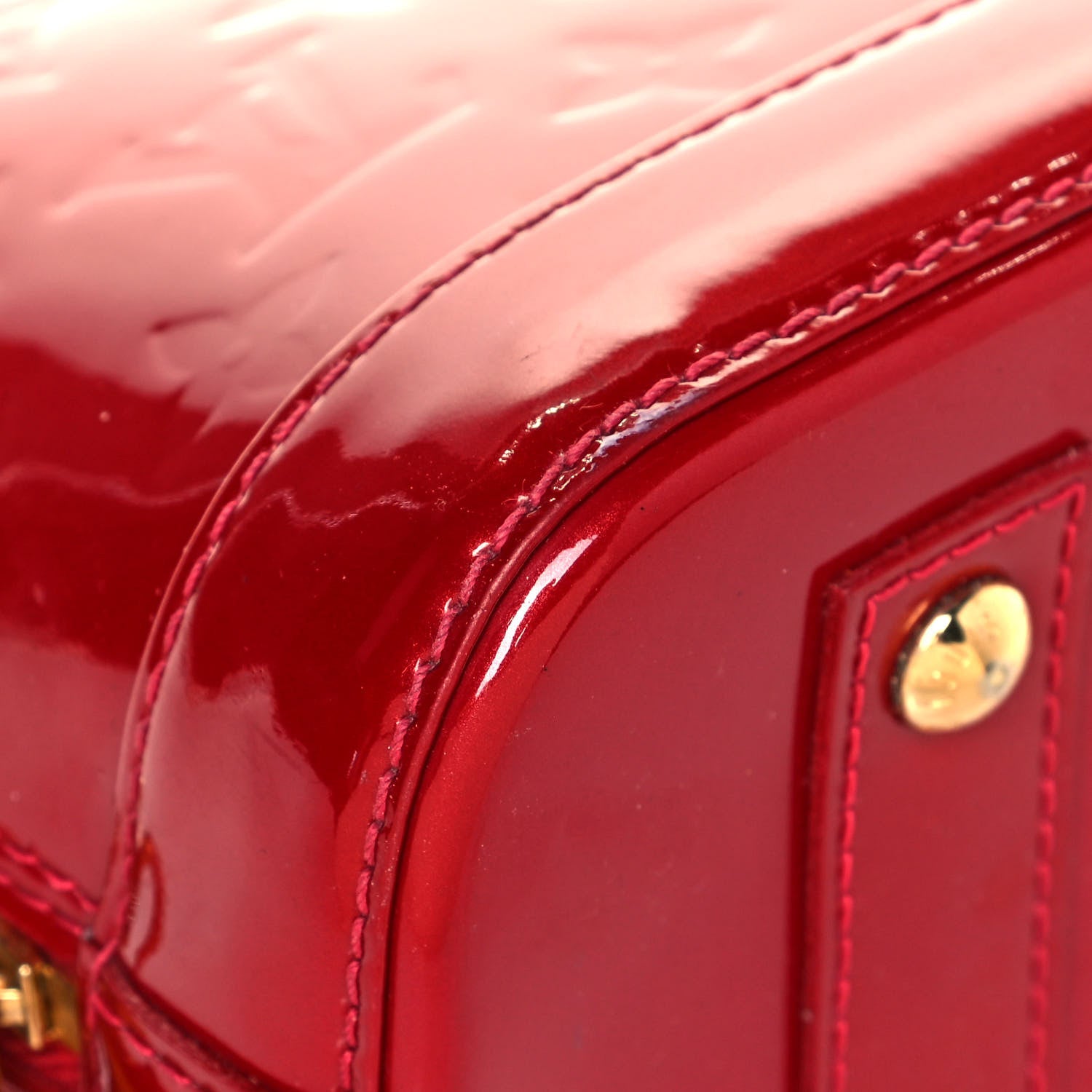 Louis Vuitton Vernis Alma BB Pomme D'Amour 8 of 15