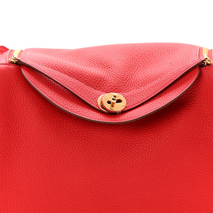 Hermes Taurillon Clemence Lindy 30 Rouge Casaque 8 of 11