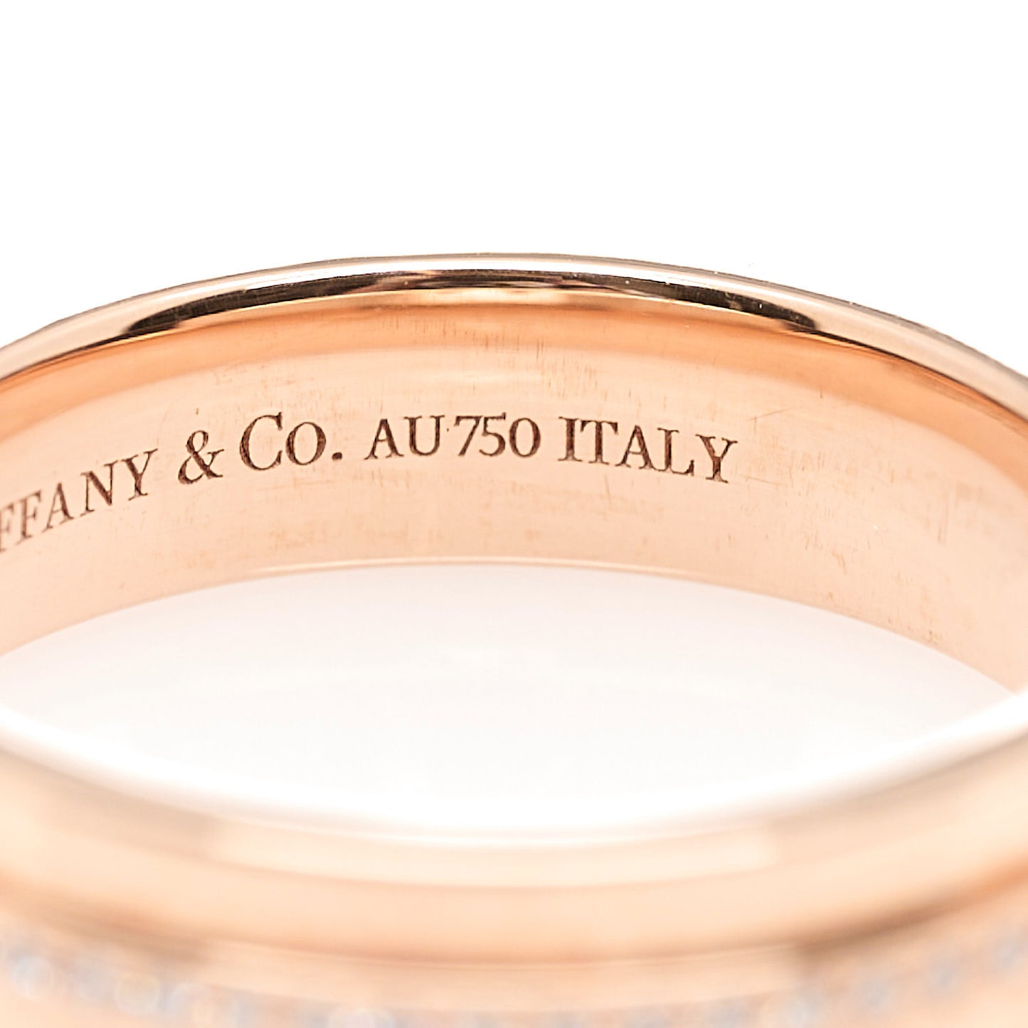 18K Rose Gold Diamond Narrow T Two Ring 48 4.5