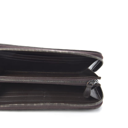 Bottega Veneta Nappa Intrecciato Zip Around Wallet Ebano 4 of 8