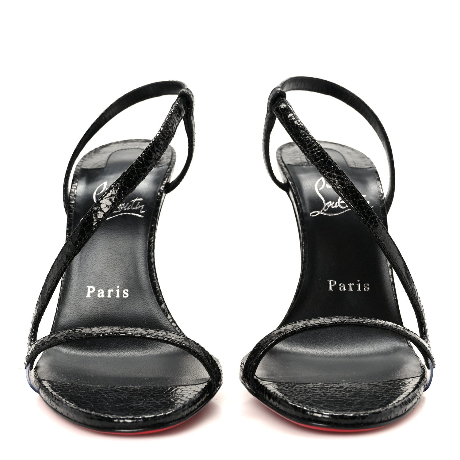 Christian Louboutin Snakeskin Rosalie 100 Sandals 37 Black 3 of 8