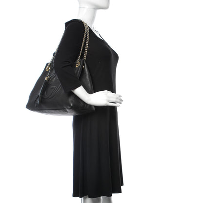 Gucci Pebbled Calfskin Medium Soho Chain Shoulder Bag Black 2 of 20
